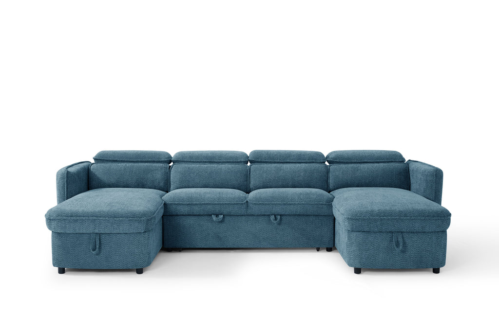 Capri Sofabed U Shape Corner Blue