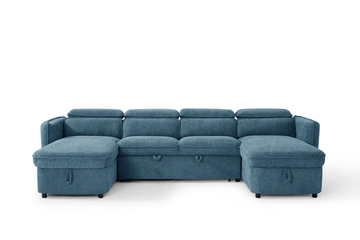 Capri Sofabed U Shape Corner Blue