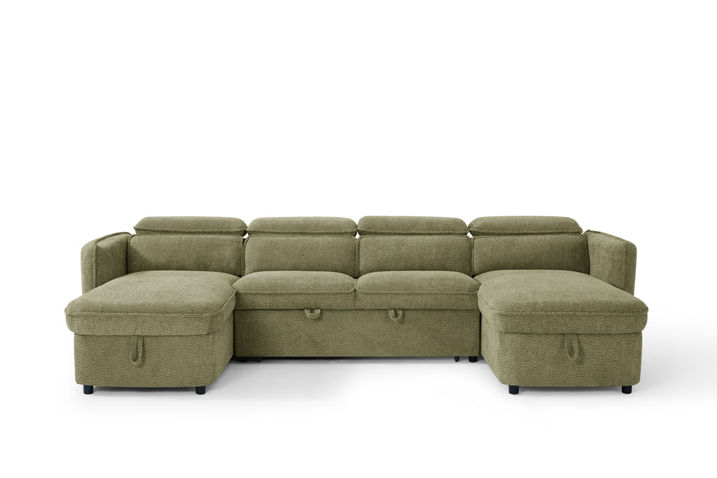 Capri Sofabed U Shape Corner Green