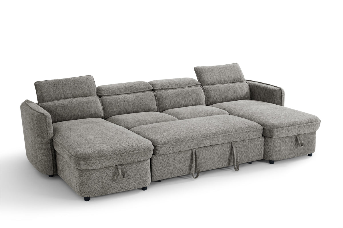 Capri Sofabed U Shape Corner Grey
