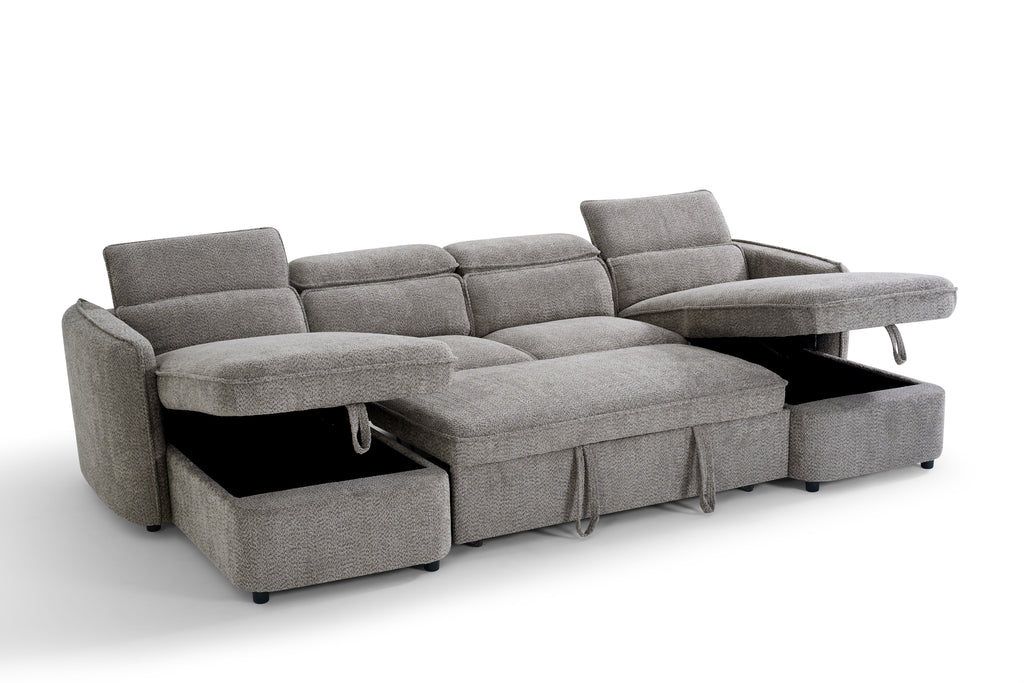 Capri Sofabed U Shape Corner Grey