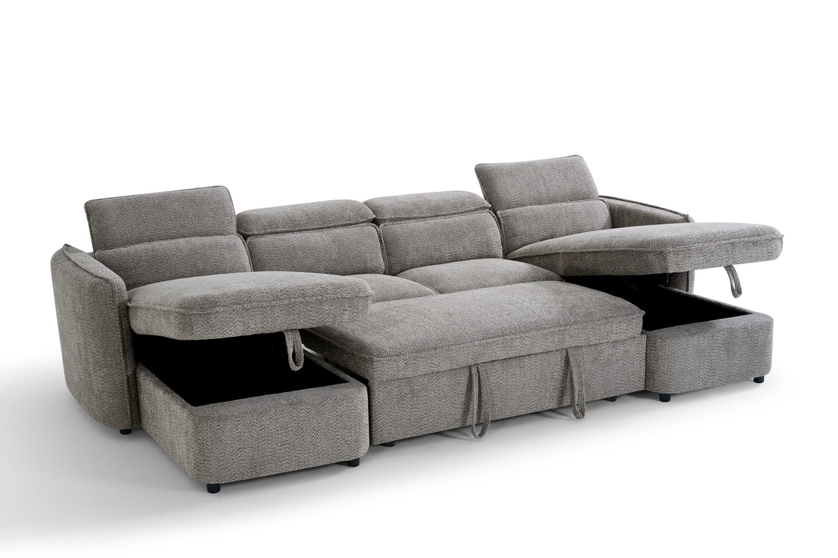 Capri Sofabed U Shape Corner Grey