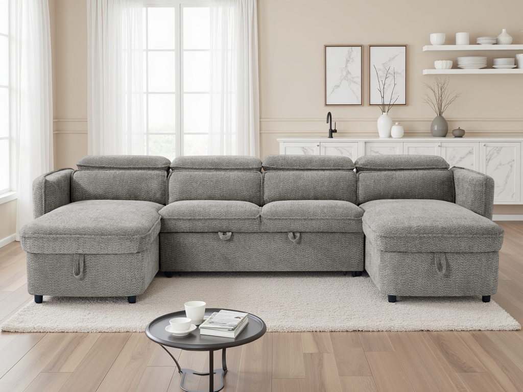 Capri Sofabed U Shape Corner Grey