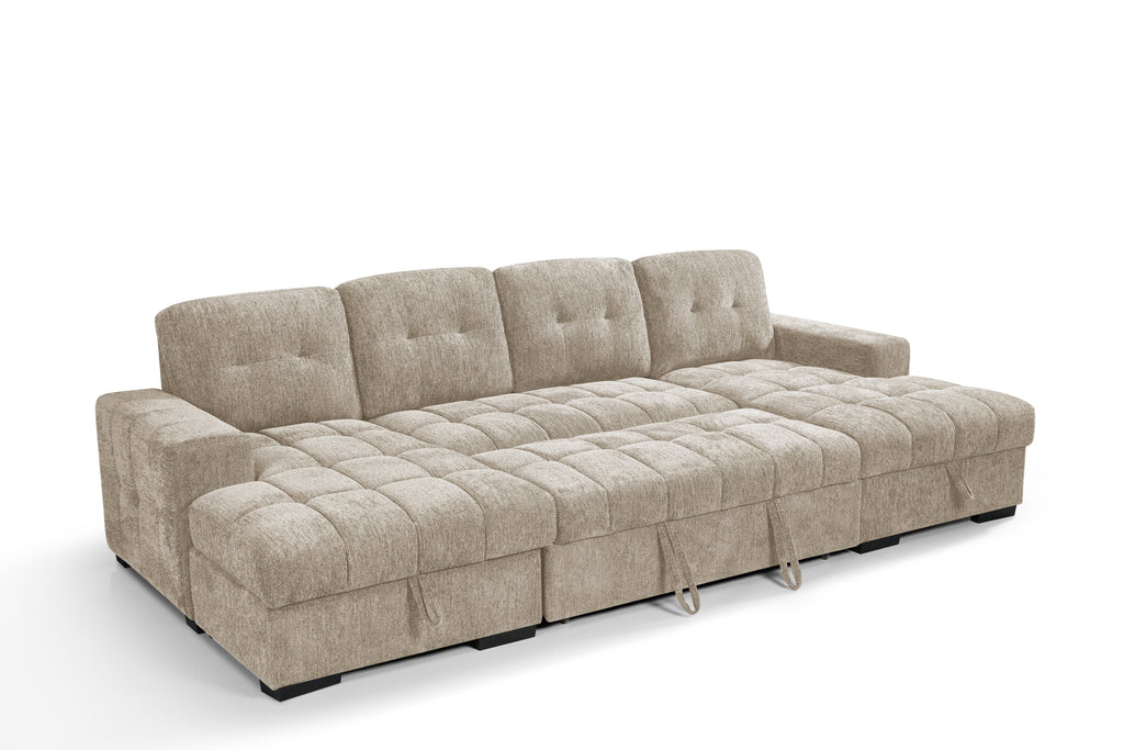 Palermo Sofabed U Shape Corner Beige