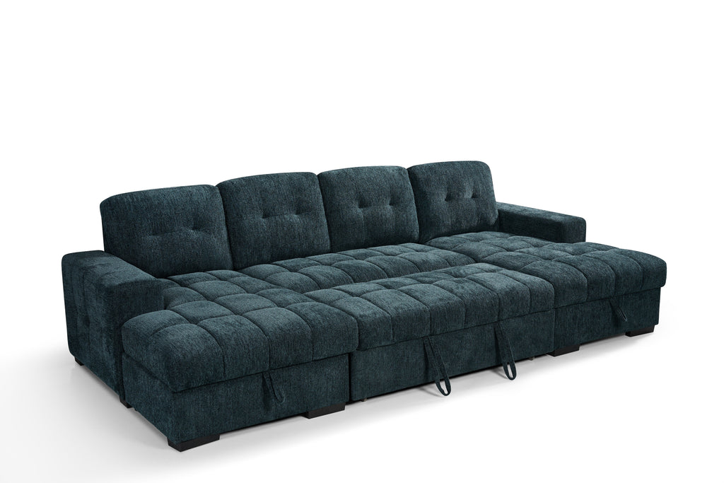 Palermo Sofabed U Shape Corner Teal