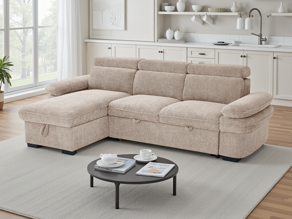 Hudson Sofabed Universal Corner Beige