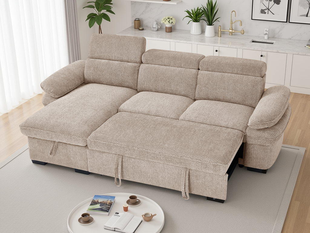 Hudson Sofabed Universal Corner Beige