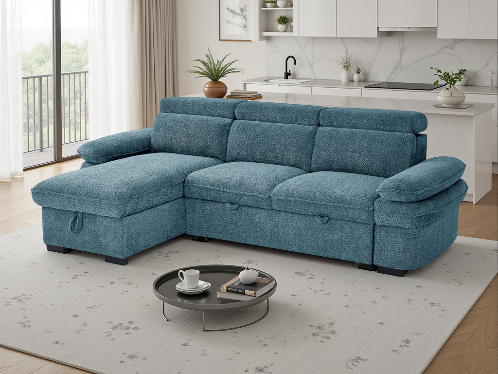 Hudson Sofabed Universal Corner Blue