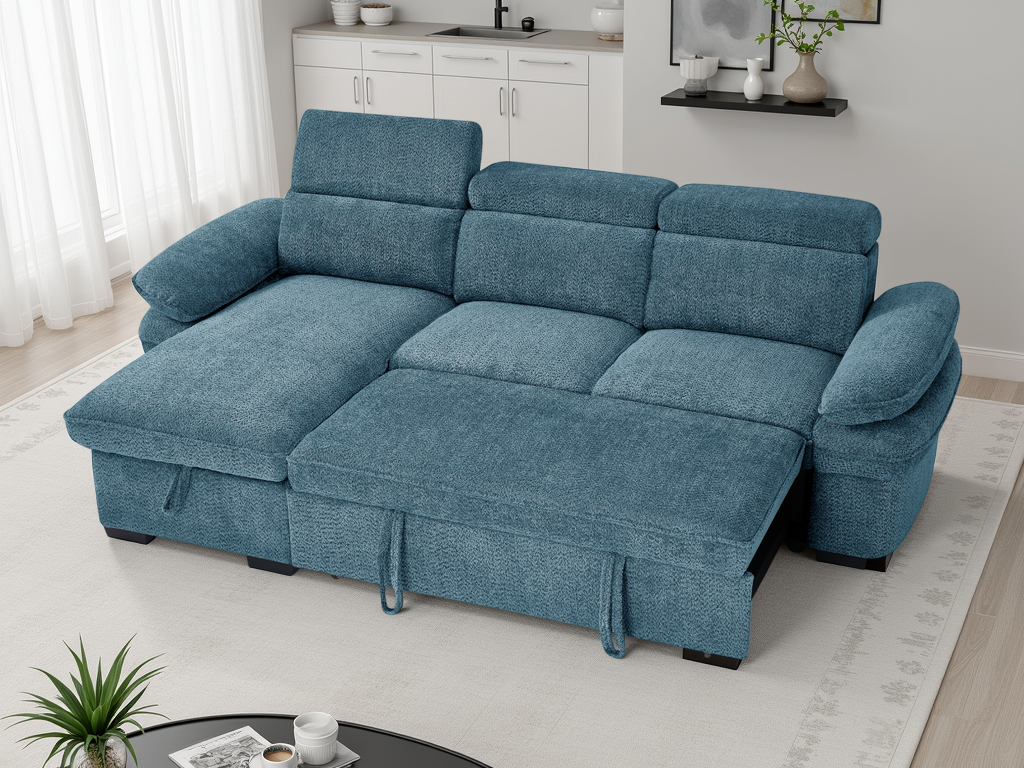 Hudson Sofabed Universal Corner Blue
