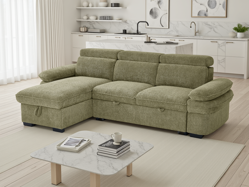 Hudson Sofabed Universal Corner Green