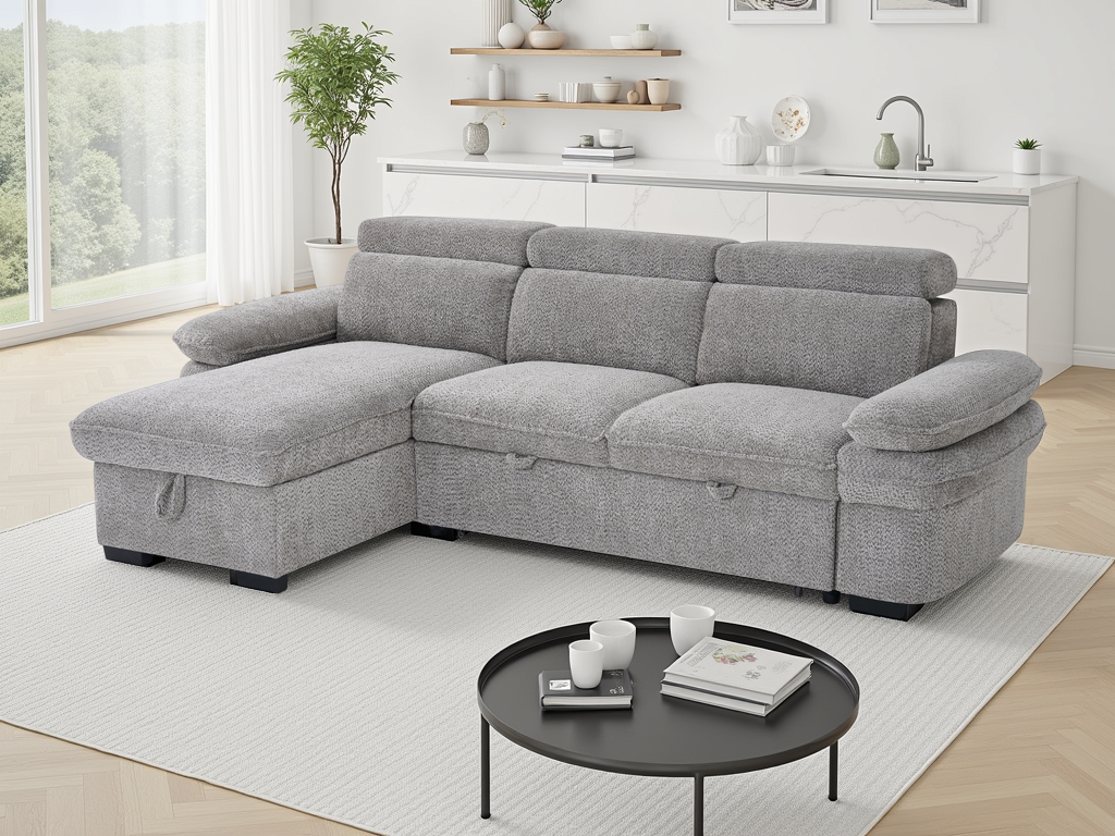 Hudson Sofabed Universal Corner Grey