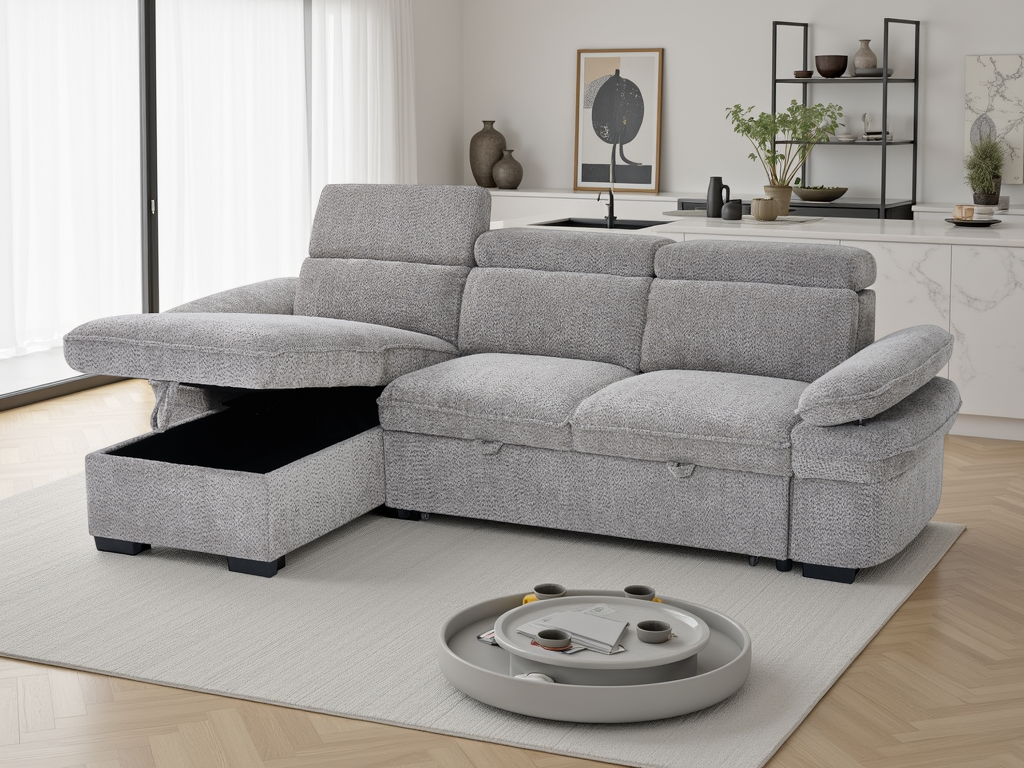Hudson Sofabed Universal Corner Grey