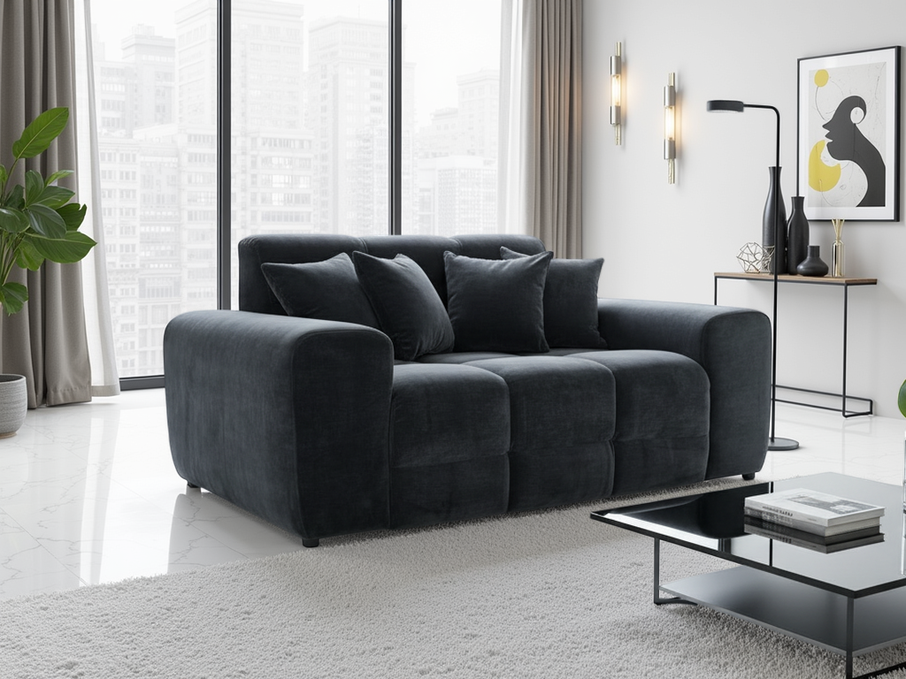 Jacob Sofa 2 Seater Black