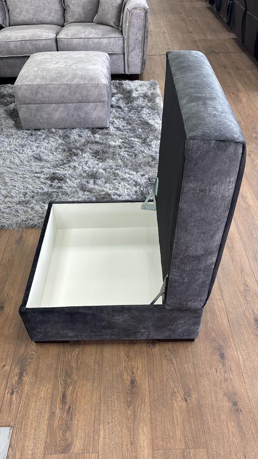 Serena Sofa Footstool Black