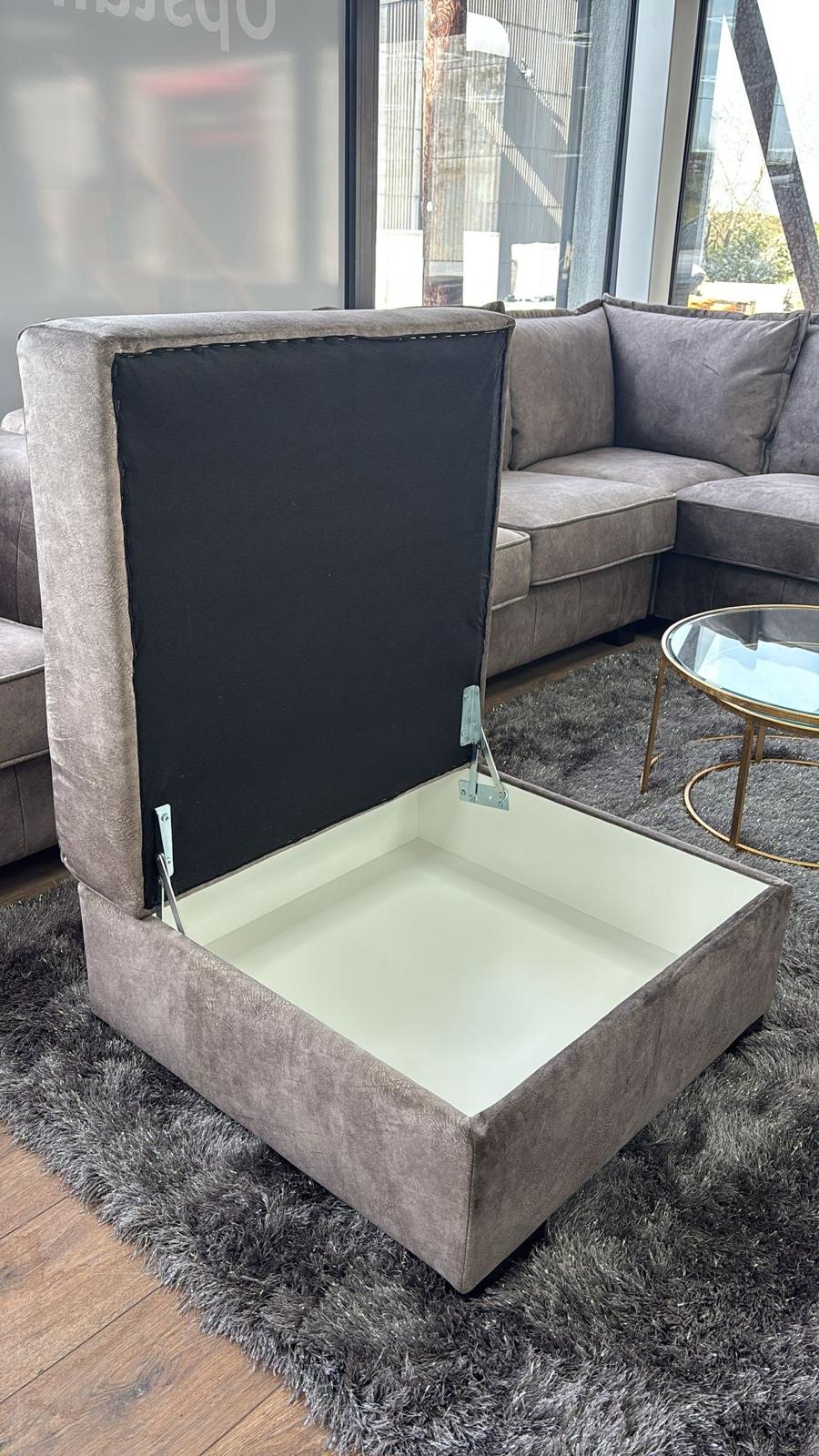 Serena Sofa Footstool Brown