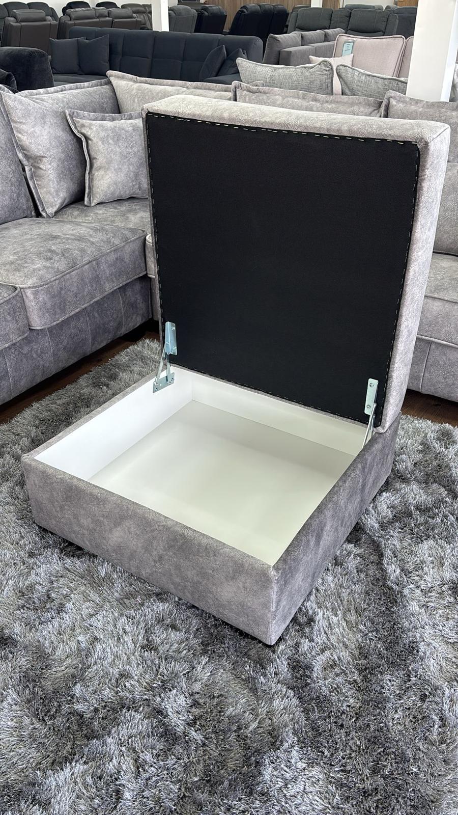 Serena Sofa Footstool Grey