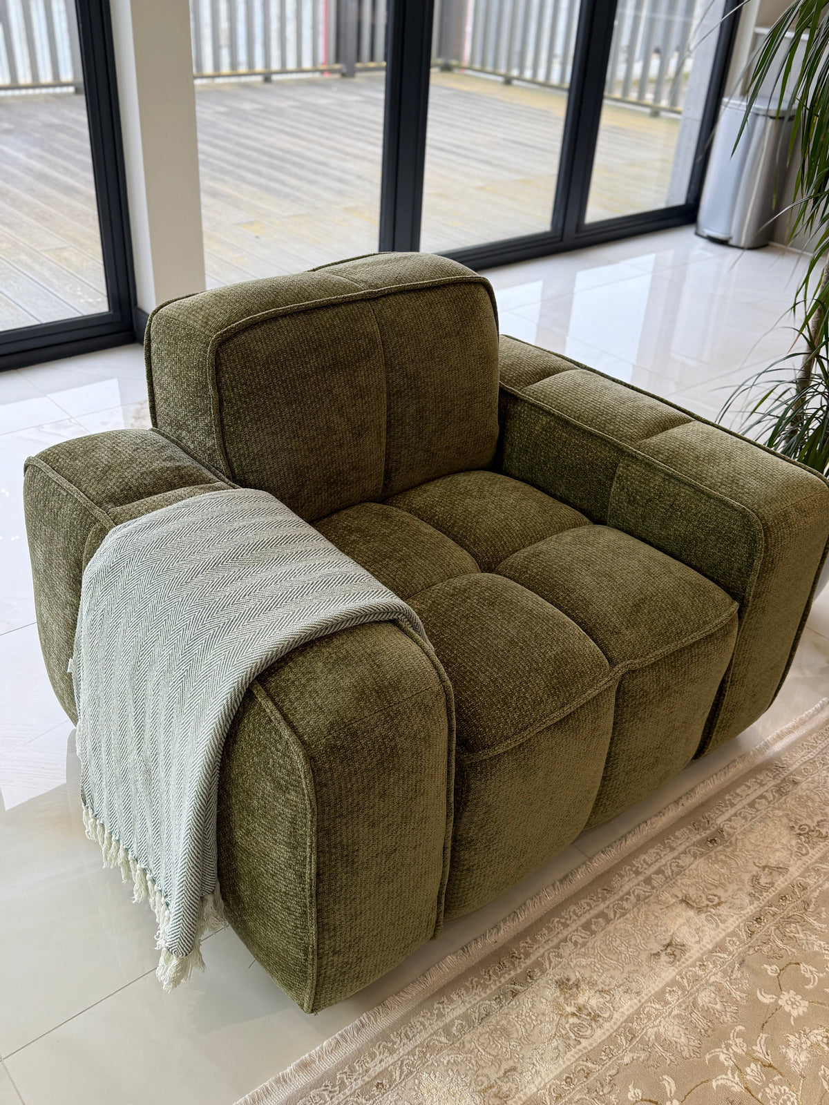 Paris Sofa Armchair Olive