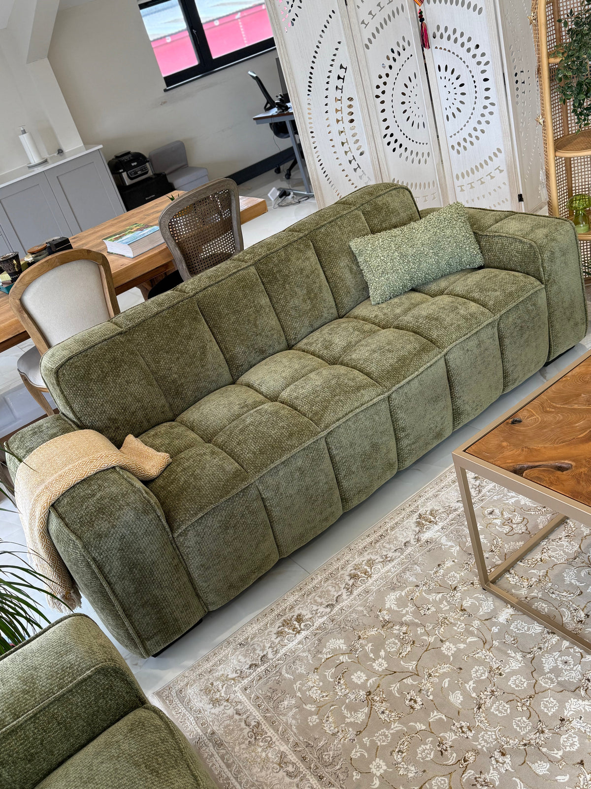 Paris Sofa 3 Seater Olive
