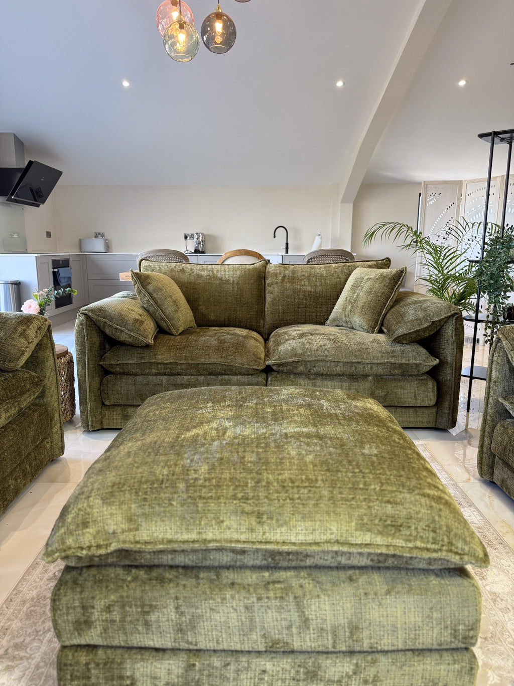 Solaya Sofa 3 Seater Green