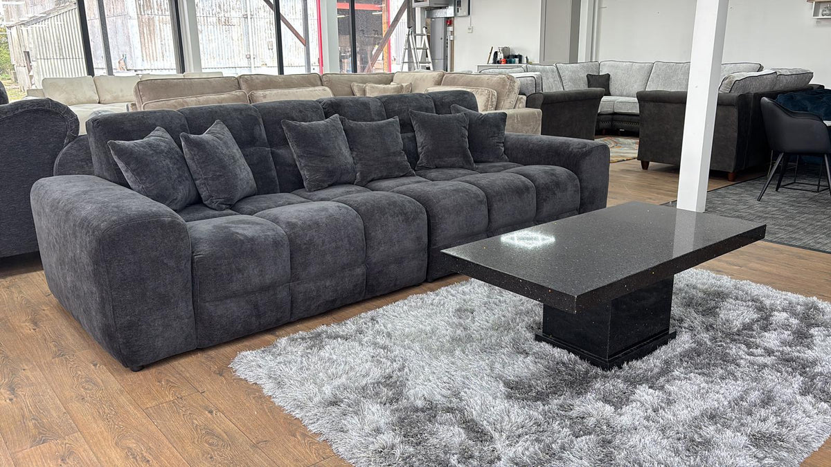 Jacob Sofa 4 Seater Black