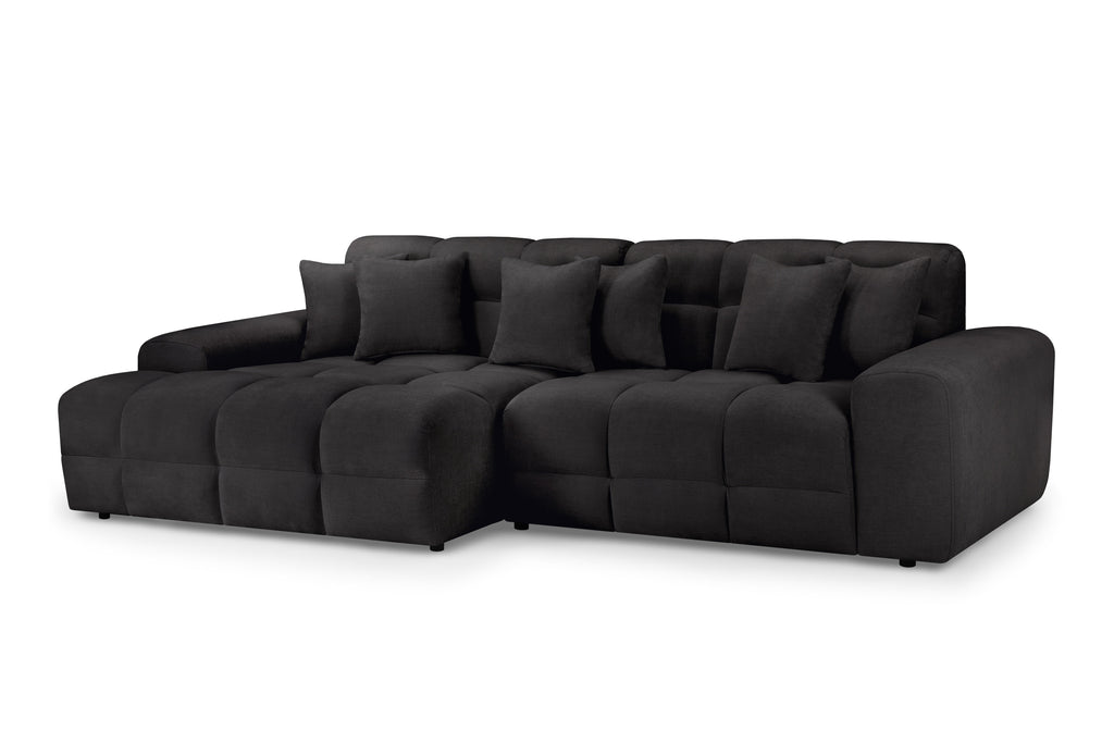 Jacob Sofa Left Hand Facing Corner Black
