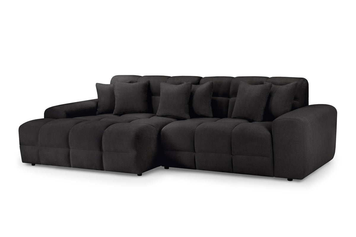 Jacob Sofa Left Hand Facing Corner Black