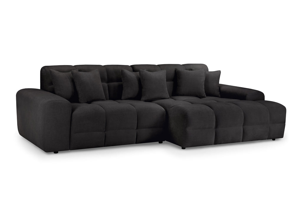 Jacob Sofa Right Hand Facing Corner Black