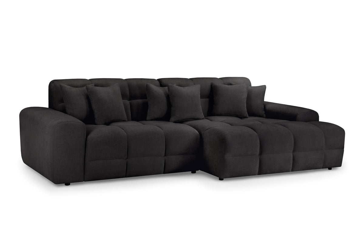 Jacob Sofa Right Hand Facing Corner Black