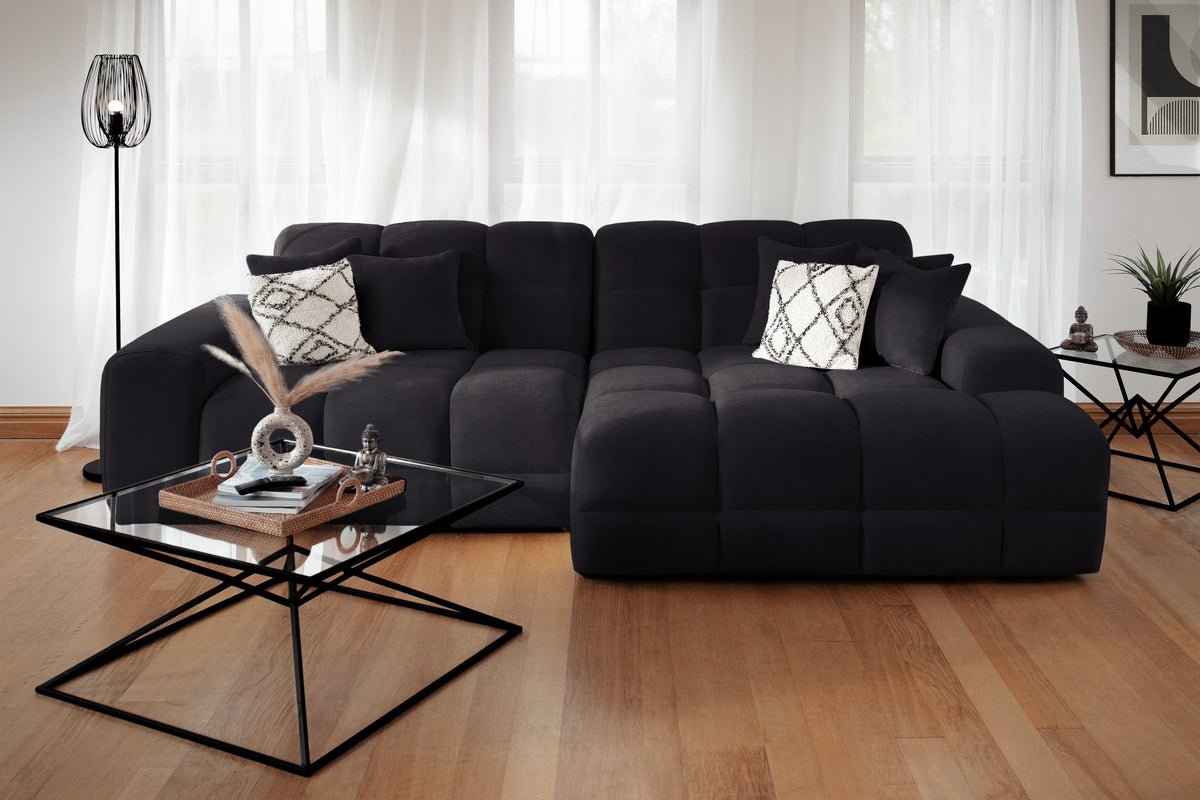 Jacob Sofa Right Hand Facing Corner Black