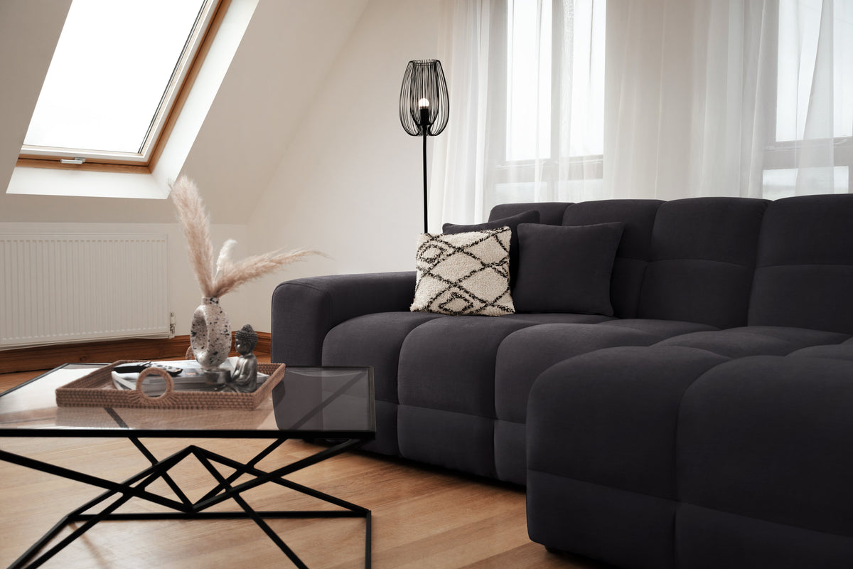 Jacob Sofa Right Hand Facing Corner Black