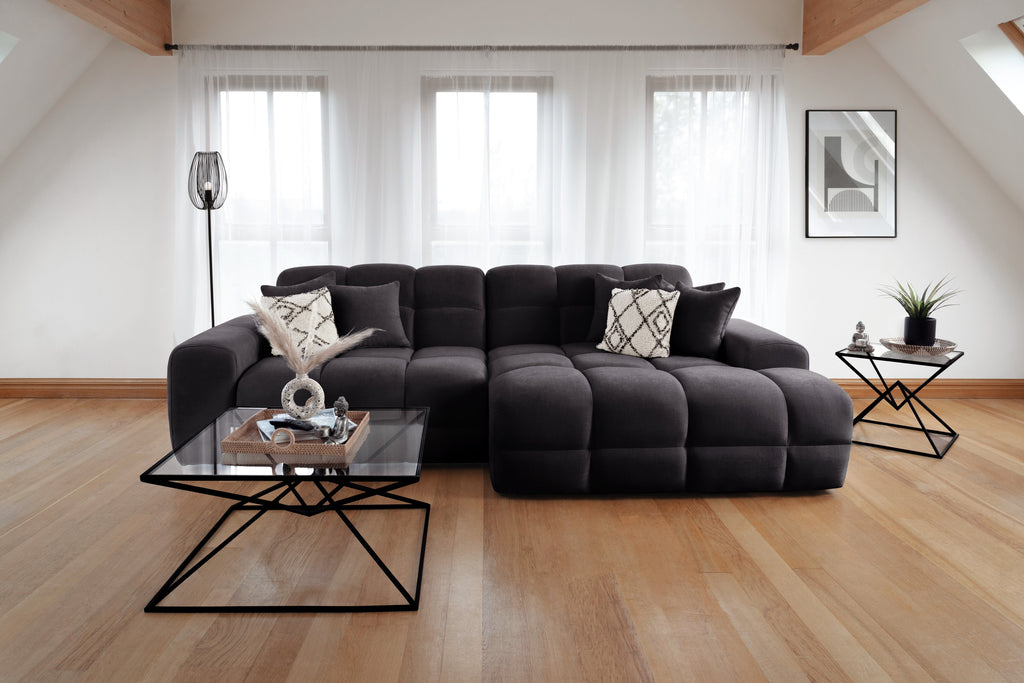 Jacob Sofa Right Hand Facing Corner Black