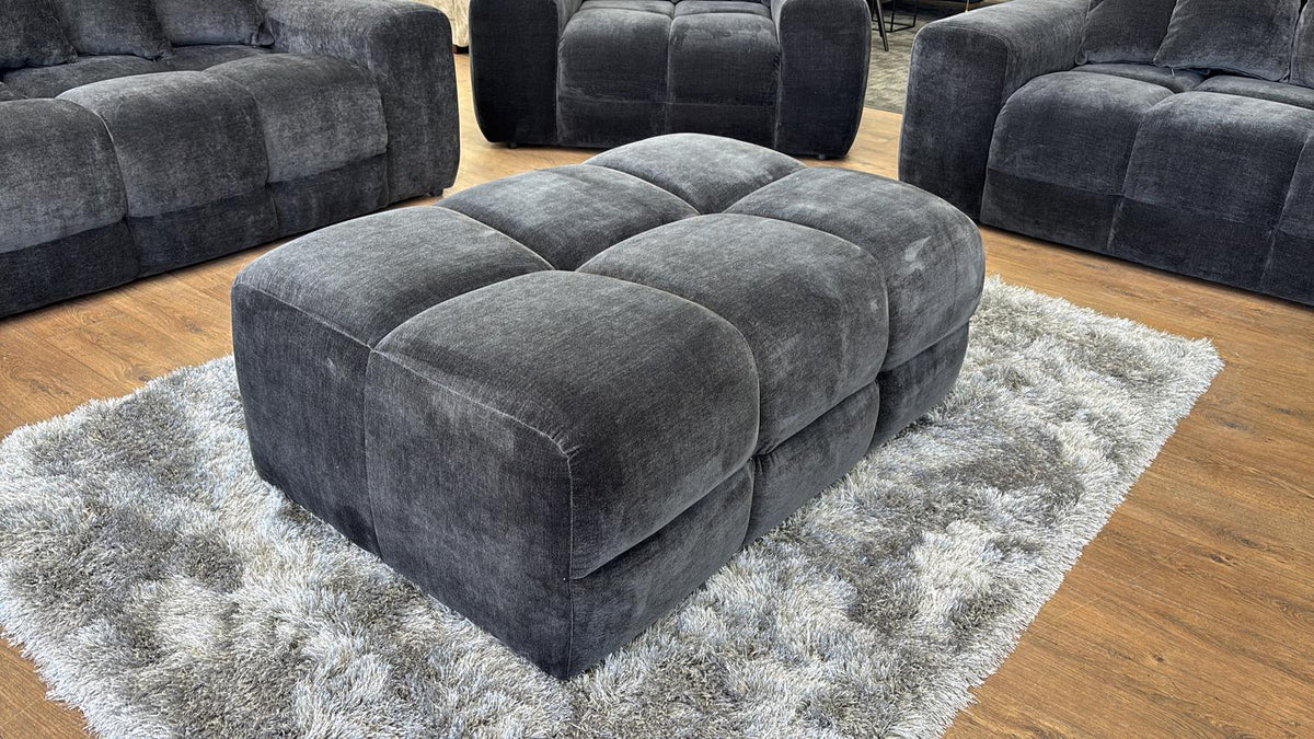 Jacob Sofa Footstool Black