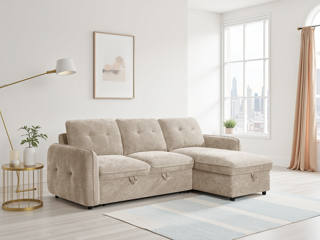 Moscow Sofabed Universal Corner Beige