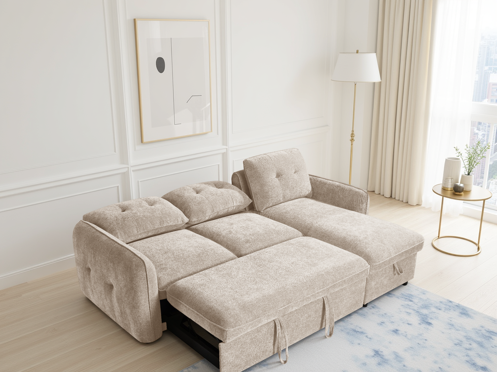 Moscow Sofabed Universal Corner Beige