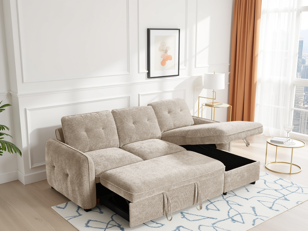 Moscow Sofabed Universal Corner Beige