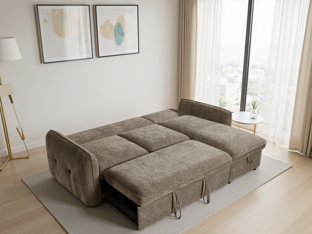 Moscow Sofabed Universal Corner Brown