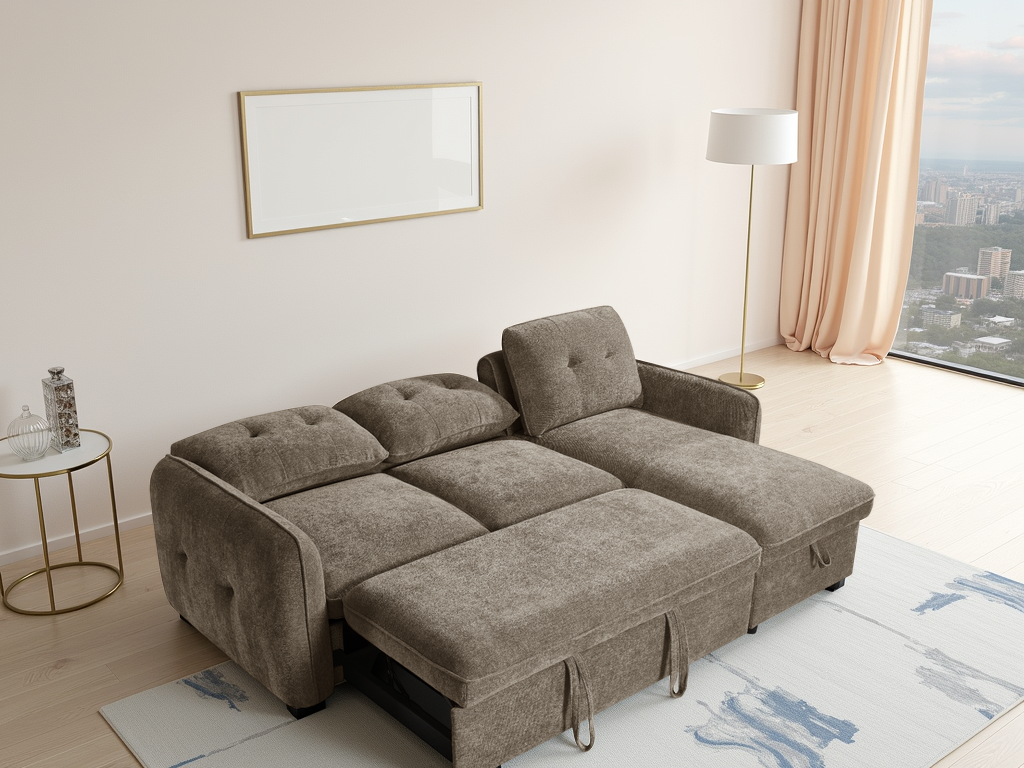 Moscow Sofabed Universal Corner Brown