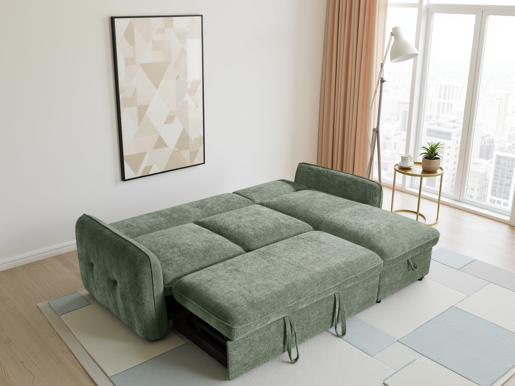 Moscow Sofabed Universal Corner Green