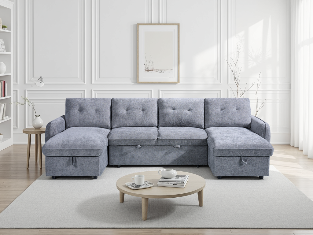 Moscow Sofabed U Shape Corner Grey