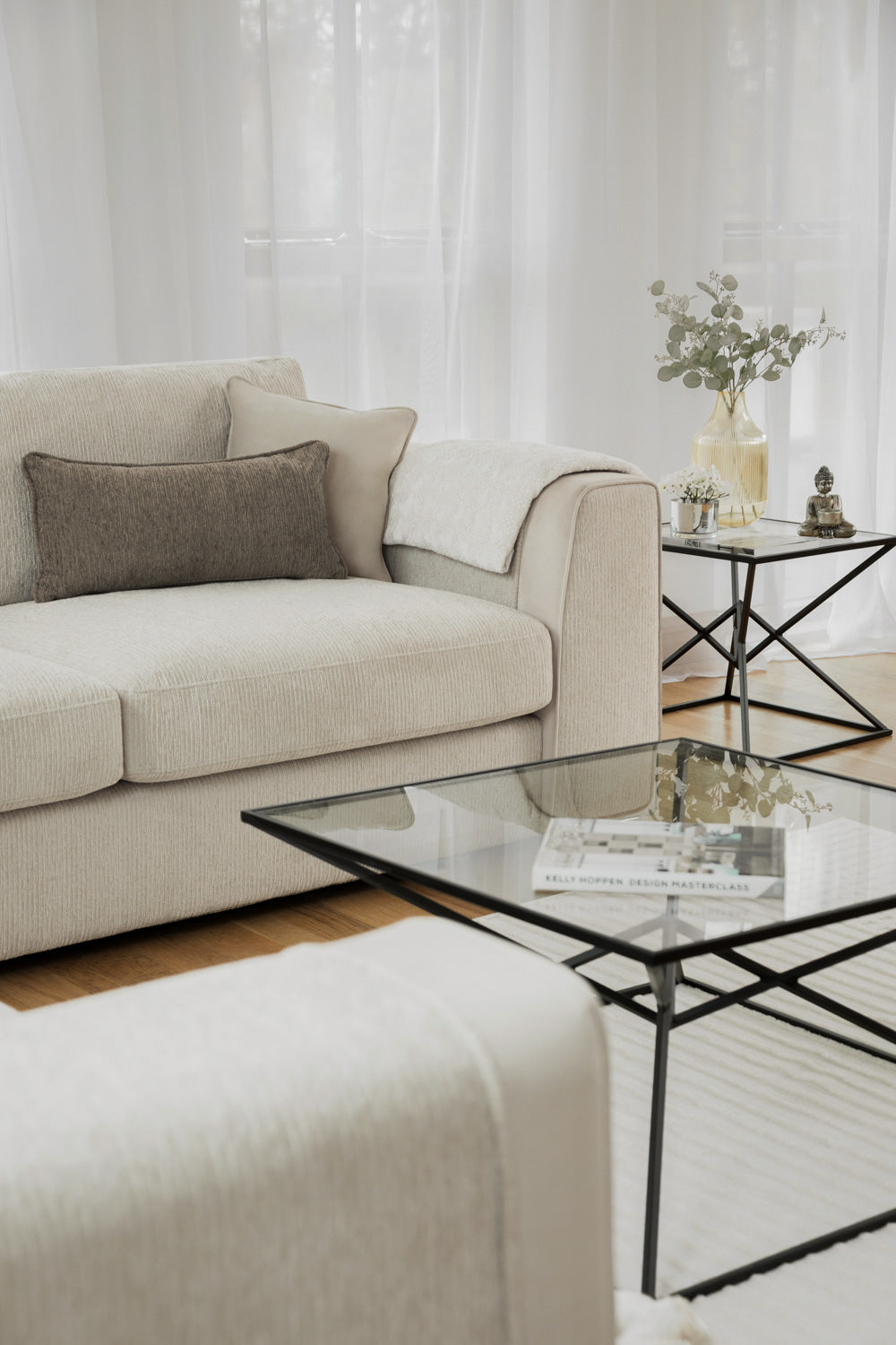 Naples Sofa Large Corner Beige