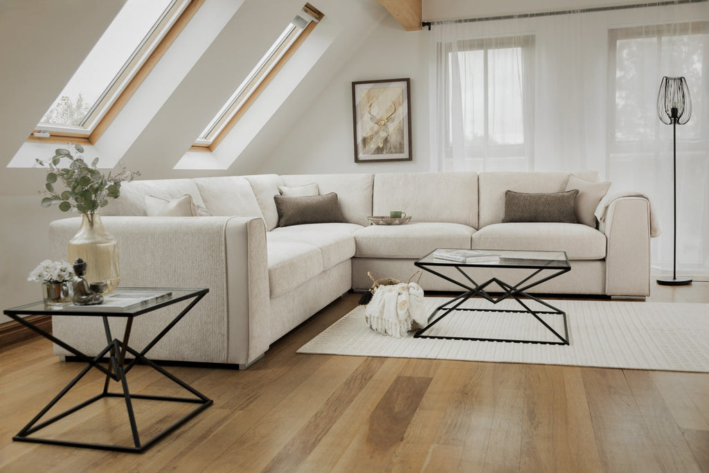 Naples Sofa Large Corner Beige