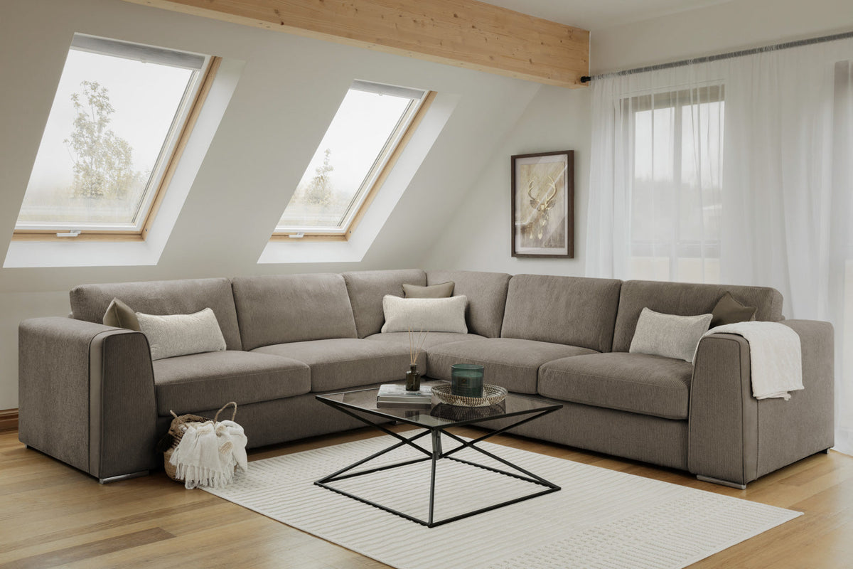 Naples Sofa Large Corner Mocha