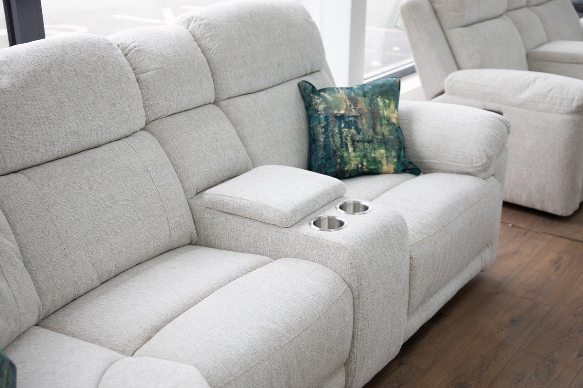 Owen Electric Recliner Sofa Large Corner Beige