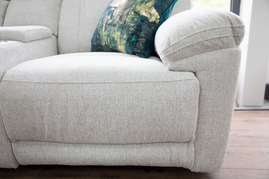 Owen Electric Recliner Sofa Large Corner Beige