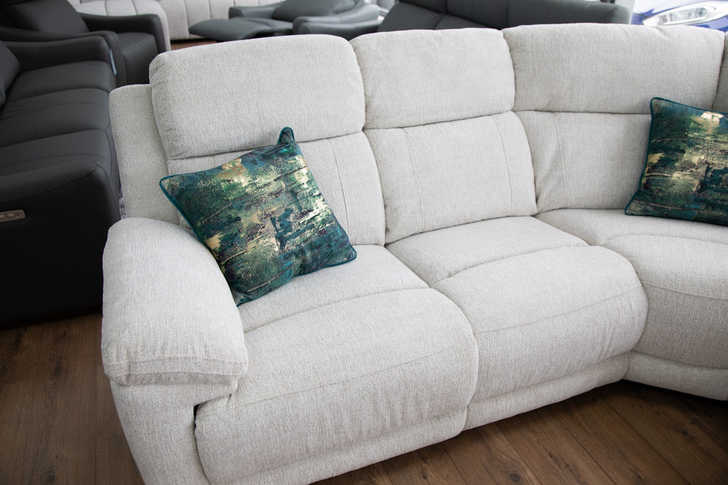 Owen Electric Recliner Sofa Large Corner Beige