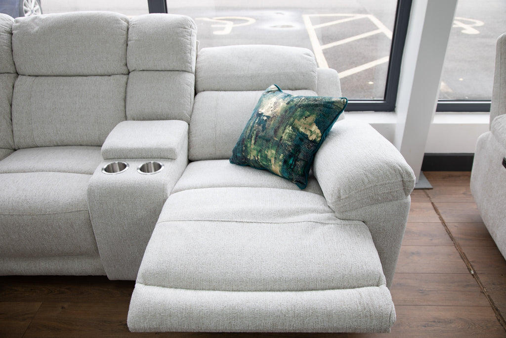 Owen Electric Recliner Sofa Large Corner Beige
