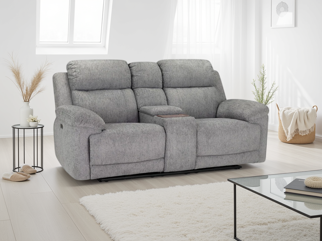 Owen Electric Recliner Sofa 2 Seater Grey