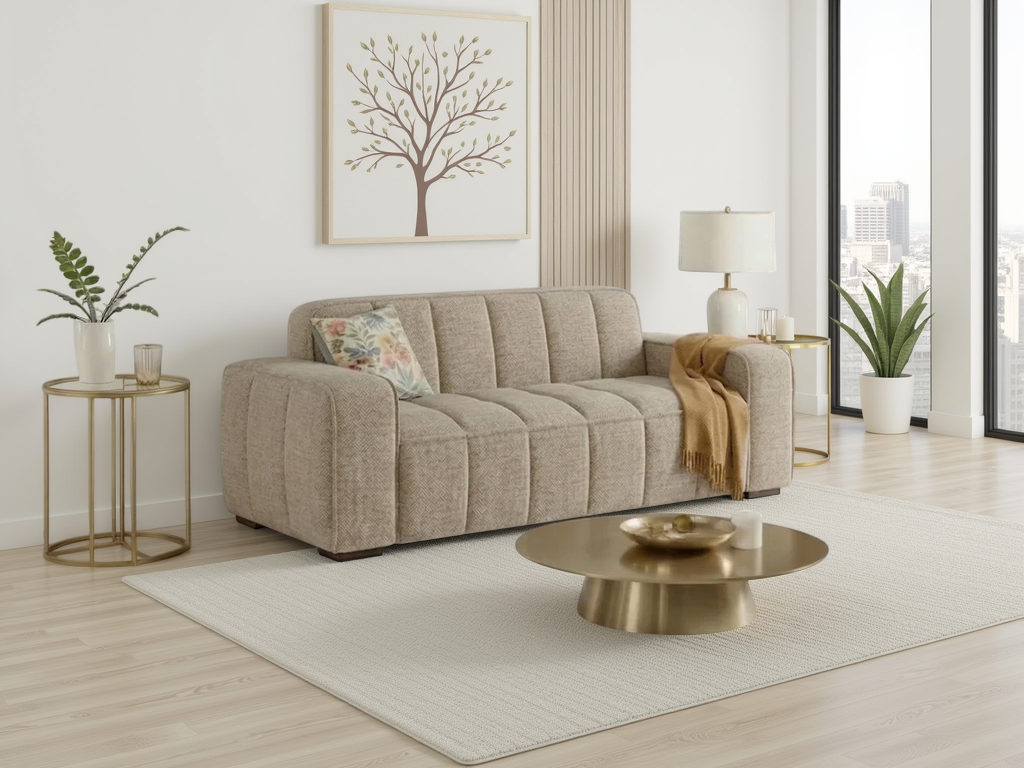 Paris Sofa 3 Seater Beige