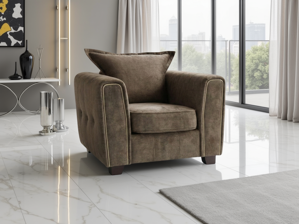 Serena Sofa Armchair Brown