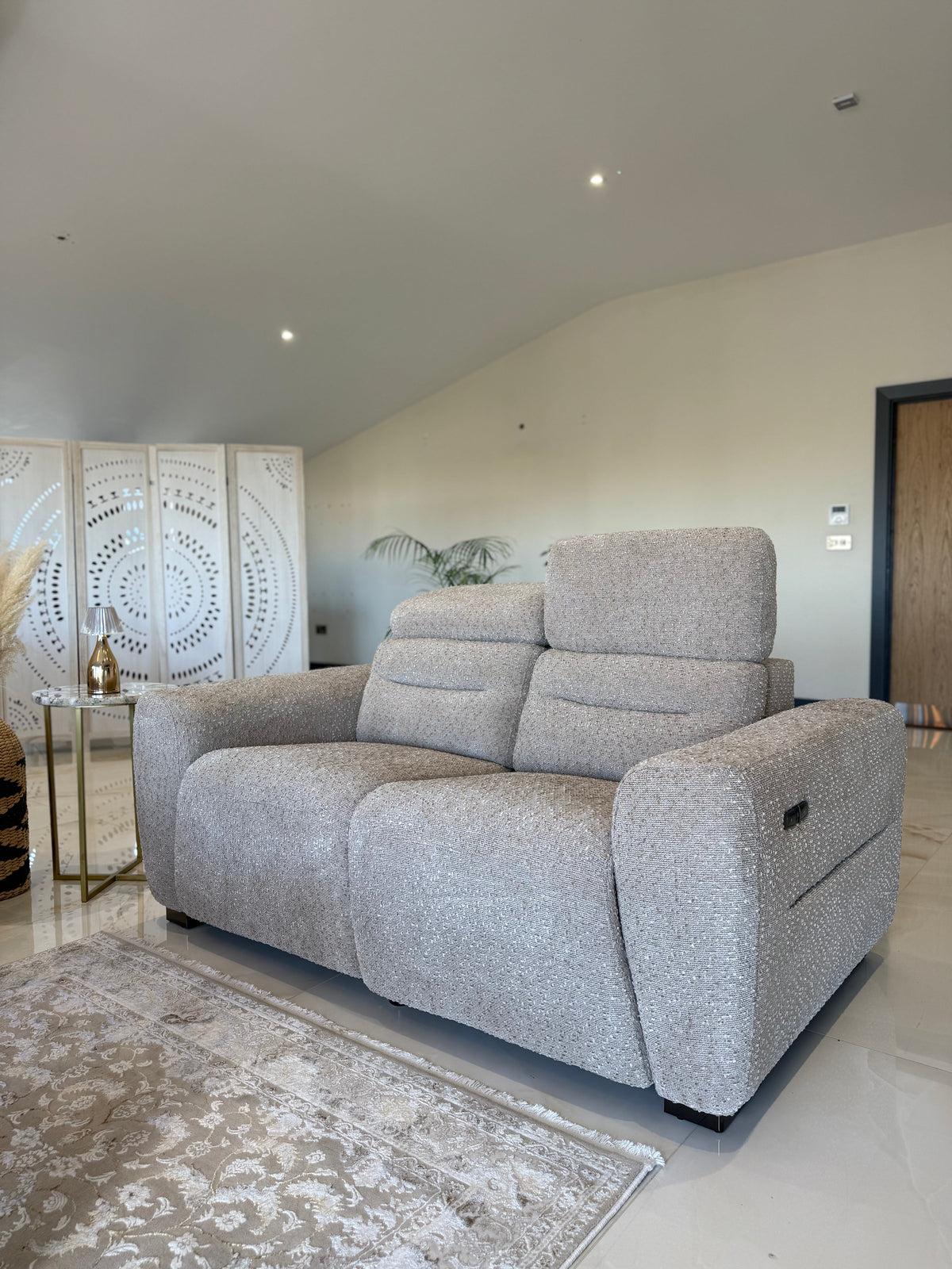 Tokyo Electric Recliner 2 Seater Beige